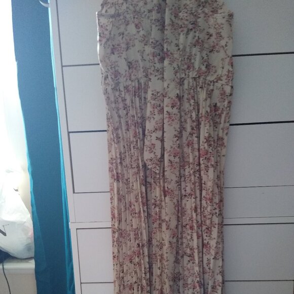 SHEIN VCAY Floral Pleated Hem Belted Cami Maxi Dress - Picture 4 of 6